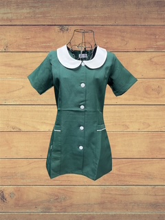 Delantal verde tradicional botones